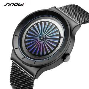 SINOBI 인기있는 인기있는 디자인 창조적 인 남자 시계 당신의 스타일을 발휘 남성 작업을위한 럭셔리 석영 손목 시계