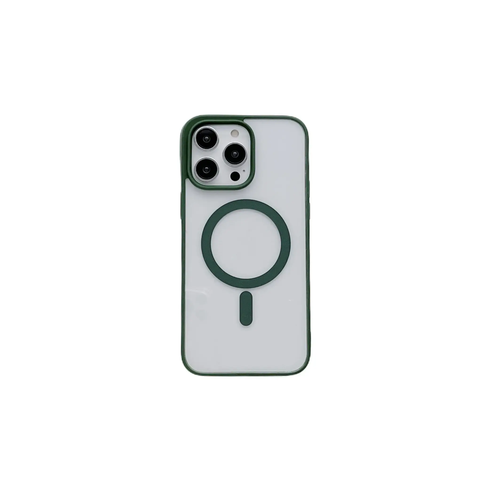 Transparante Matte Snoepkleur Bumper Doorzichtige Achterkant Draadloze Oplaadcase Voor Iphone 13 14 Pro Max Magnetische Doorzichtige Hoesjes