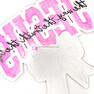 Grand Patch Brodé en Chenille Jésus avec Nœud Rose pour Vestes, Sacs à Dos, Thème Foi, Applique Thermocollante pour Cadeaux - Product Image 3