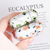Étui pour Air Pod Pro, fleurs, transparent, PC rigide, coque pour Airpods Pro 3, coque rigide en plastique de luxe pour Airpods Pro