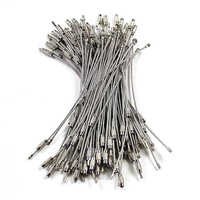 Anneaux porte-clés en métal colorés de 1,5 mm x 15 cm, en acier inoxydable, avec revêtement bonbon, en forme de câble, de bonne qualité