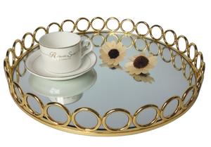 Top Quality Handmade Superb Gold <b>Desk</b> Gemstone Photo Trinket Watch Coffee Glass Holder Tray - Product Image 2