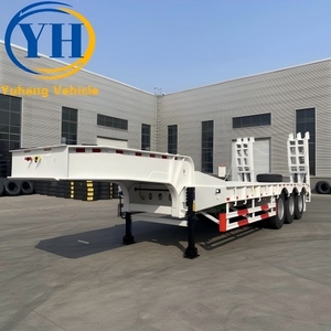 Remorque surbaissée à trois essieux de bonne qualité, 50 tonnes, à <span class=keywords><strong>vendre</strong></span> |   Essieu de marque Fuwa, réputé |   Fournisseur de remorques à plateau semi-remorque à 3 essieux - Product Image 3