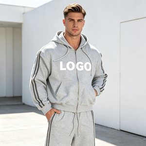 Conjuntos de sudadera con capucha para hombre, conjuntos de sudadera y pantalones de chándal de 580GSM con bordado 3D, lavado ácido y pedrería para hombre, conjuntos de joggers anchos y holgados. - Product Image 6