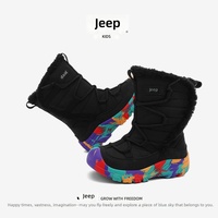 Bottes de neige pour enfants OEM/ODM, imperméables, doublure polaire, mi-mollet, style robuste, nouvelle collection hiver, chaussures en coton doublées polaire