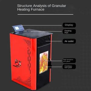 Chimenea de pellets de interior independiente de hierro fundido de diseño moderno con estufa de explosión caliente de Biomasa con control remoto - Product Image 4