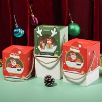 Petite boîte cadeau de Noël 3D, boîte à biscuits en forme de maison en pain d'épices pop-up pour mini-gourmandises et rangement de bonbons festifs