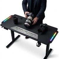 Table de jeu réglable à double mode AOR avec éclairage ambiant RGB multiple, vente en gros directe usine silencieuse