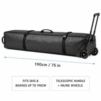 Sac de transport rembourré pour bottes de snowboard avec logo personnalisé, ensemble combiné 190 cm, en tissu Ripstop 600D, étanche, fermeture à boucle, OEM ODM, directement de l'usine, MOQ