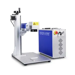 Harga mesin penanda laser serat 3d, 20W 30W 50W 100w 200W ukiran dalam warna mopa baja logam 2d