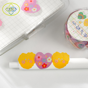 Ruban adhésif Washi en acrylique activé par l'eau, style coréen Kawaii, autocollant personnalisé pour journal, <span class=keywords><strong>scrapbooking</strong></span>, découpe et masquage – Grande Vente - Product Image 5