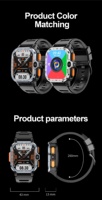 Montre connectée 4G LTE Android 64 Go unisexe, écran OLED carré, IP67, écran tactile, réponse aux SMS, WiFi, caméra, appel vidéo, GPS, suivi d'activité physique