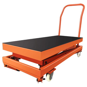 250kg Small electric lifting hydraulic platform mobile <b>foldable</b> <b>trolley</b> Electric Work Platform - Product Image 4
