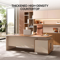 Bureau de direction moderne en MDF de qualité supérieure, mobilier de bureau de luxe, table de travail en bois, design modulaire