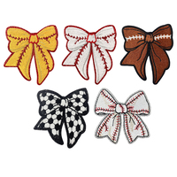 10 pièces sport thème arc Patch ensemble broderie fer sur Appliques Football Baseball Football pour bricolage vestes chapeaux sacs