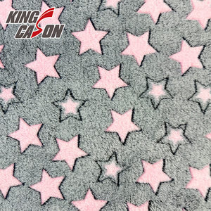 Kingcason Nhà Sản Xuất Bán Buôn Thân Thiện Với Môi Thanh Lịch Polyester Đầy Màu Sắc Keo In <span class=keywords><strong>Flannel</strong></span> Lông Cừu Vải Cho Chăn - Product Image 4