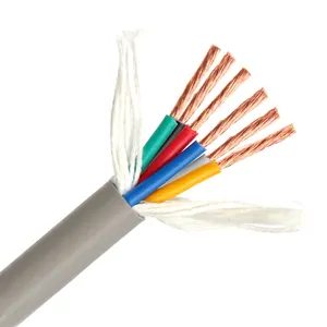 Cable eléctrico de plástico blando de bajo precio, 20AWG, Conductor multinúcleo de cobre puro, Cable de cadena de arrastre de 0, 5 mm2 para Robot AI Electronics