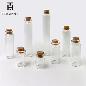 Wholesale Mini Clear <b>Glass</b> Wishing Small Drift <b>Bottle</b> Vials <b>With</b> <b>Cork</b> <b>Glass</b> Tube Corked Jars Candy <b>Bottle</b> - Product Image 3