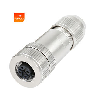 Connecteur métallique BEXKOM M12Y(Fe-R) 2 à 17 broches plaquées or mâle à vis verrouillable blindé EMC IP67 Anti-vibration Anti-corrosion - Product Image 1