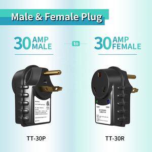 TT-30 NEMA, Protecteurs de surtension 30A 125V RV, Analyseur de <span class=keywords><strong>circuit</strong></span> adaptateur portable avec indicateur LED, homologué ETL - Product Image 2