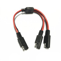 Vente en gros de câble adaptateur répartiteur SAE Y haute puissance 2 broches SAE 2 en 1 DC Power Automotive Extension Wire for Solar Panel Charging