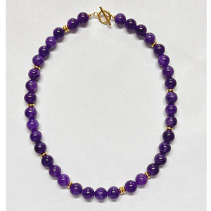 เครื่องประดับกันน้ำไม่หมอง ฐานสแตนเลส 316L ชุบทอง 14k 18k PVD ประดับด้วยลูกปัดพลอยธรรมชาติ สร้อยคอสำหรับผู้หญิง - Product Image 6