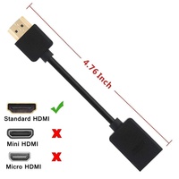 Adaptador Giratorio de Extensión HDMI Macho a Hembra 4K, Niquelado, para Google Chrome Cast, Roku Stick, Laptop, HDTV y Más