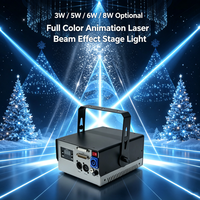 Proyector de Luz Láser RGB para Escenario con Control Bluetooth de 3W 5W 6W 8W, Animación Láser, ILDA DMX512, Sincronización Musical para DJ, Fiestas y Bodas