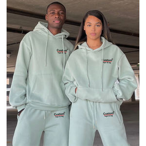 Benutzer definierte Unisex Damen 2 Stück Outfit Lounge Hoodie Sweat suit Sets Übergroße Sweatshirt Baggy Fall Fashion Jogging hose mit Taschen - Product Image 2