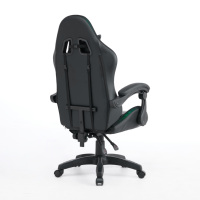 Chaise de jeu avec éclairage RGB, en cuir PVC, style racing, ergonomique, inclinable, pour joueur sur ordinateur et bureau à domicile