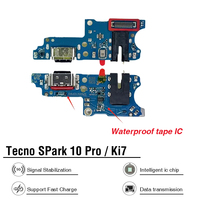 Câble flexible de carte de charge avec connecteur de dock de charge USB IC pour Tecno Spark 7 Pr651