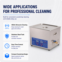 Limpiador Ultrasónico Digital Comercial de 15L Directo de Fábrica, Máquina de Limpieza para Piezas Metálicas Pequeñas, Herramientas y Piezas de Precisión