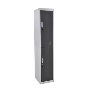 Casier en acier simple à 2 portes et 2 niveaux avec serrure à clé, étanche et durable, pour le rangement des vêtements des élèves - Product Image 5