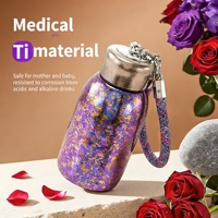Bouteille d'eau portable mini isolée en plastique colorée et mignonne, personnalisable, pour usage chaud/froid