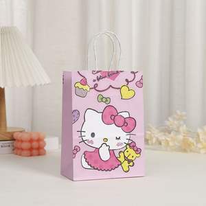 Bolsas <span class=keywords><strong>de</strong></span> regalo para fiesta <span class=keywords><strong>de</strong></span> <span class=keywords><strong>cumpleaños</strong></span> Rosa KlT TY Cat, decoración <span class=keywords><strong>de</strong></span> <span class=keywords><strong>cumpleaños</strong></span> para niñas, bolsas <span class=keywords><strong>de</strong></span> papel impresas con dibujos animados, bolsas <span class=keywords><strong>de</strong></span> recuerdo <span class=keywords><strong>de</strong></span> fiesta, caja <span class=keywords><strong>de</strong></span> regalo - Product Image 4