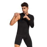 T-shirt de basket-ball respirant à manches longues pour homme Quick Dery Tight Base Layer Sportswear Top avec un bras