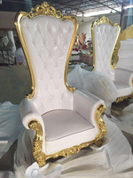 Prix Bas – Lot de 10 Chaises Trône de Luxe Modernes Dorées pour Mariage, Chambre de Mariés et Salon