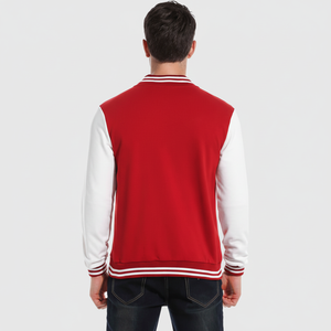 Veste de baseball pour homme à manches classiques, fabrication OEM personnalisée, 100% toile de laine, col montant, boutons en corne, coupe-vent, hiver - Product Image 1