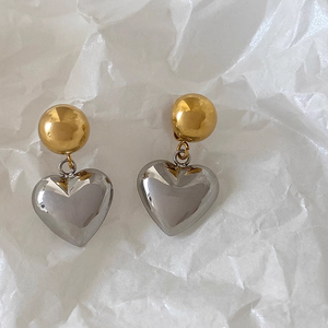 Boucles d'oreilles cœur en acier inoxydable Boucles d'oreilles mode Bijoux Femmes <span class=keywords><strong>Les</strong></span> Boucles D'oreilles Femme De Luxe Inox Bijoux Plaqué ou - Product Image 5