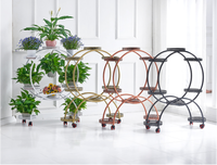 Support de plantes à plusieurs niveaux avec étagère intégrée pour balcon, support de fleurs, pot de fleurs pour la pièce