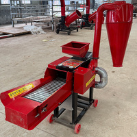 Nouvelle Hacheuse Mobile Humide et Sèche avec Collecteur de Poussière Cyclonique, Capacité 5 Tonnes/Heure, Moteur Diesel/Essence pour Alimentation du Bétail