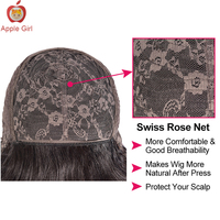 Wig Rambut Manusia Lurus Murah Grosir dengan Wig Buatan Mesin Penuh Poni Rambut Remy Peruvian Transparan/Hd Swiss Lace Wig
