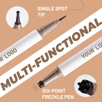 Stylo à taches de rousseur portable avec logo personnalisé, facile à appliquer, imperméable, longue durée, 2 en 1, séchage rapide