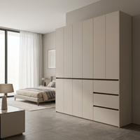 Armoire de Luxe Moderne à Portes Plates pour Chambre à Coucher, Meuble de Rangement pour Vêtements, Idéal pour Chambre Principale