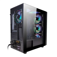 MEIJI Nouveau boîtier de jeu MATX avec ventilateurs ARGB avec fenêtre en verre trempé Boîtier PC de bureau Boîtier tour moyenne gabinete gamer