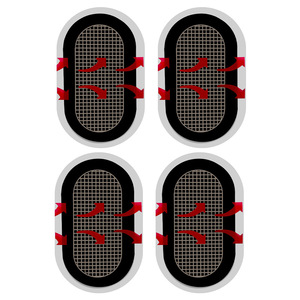 แผ่นนวดไฮโดรเจลแบบนำไฟฟ้า รูปวงรีขนาดเล็ก ชุดสี่ชิ้น สำหรับแผ่นแปะกระชับสัดส่วนบริเวณเอว - Product Image 2