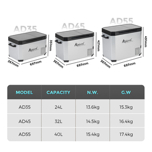 <span class=keywords><strong>Alpicool</strong></span> AD45 12V, refroidisseur à double usage AC/DC, congélateur à double zone, compresseur, réfrigérateur électrique portable, camping, extérieur, voiture - Product Image 2