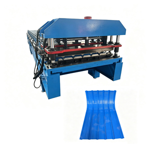 Machine de formage et d'archetage de tôles trapézoïdales, machine de formage de tôles de toiture en acier galvanisé avec pliage en arche CE - Product Image 1