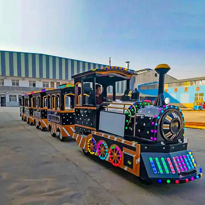 Parco dei divertimenti parco cittadino di alta qualità gioco per bambini senza tracce di treno turistico giro in treno per la vendita