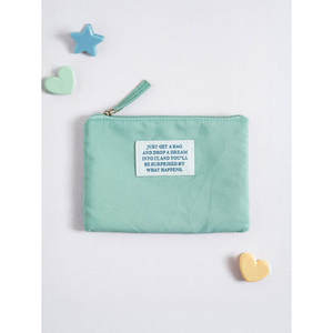 Clutch da donna con punta piccola menta quadrata Pau elegante ed elegante - Product Image 1